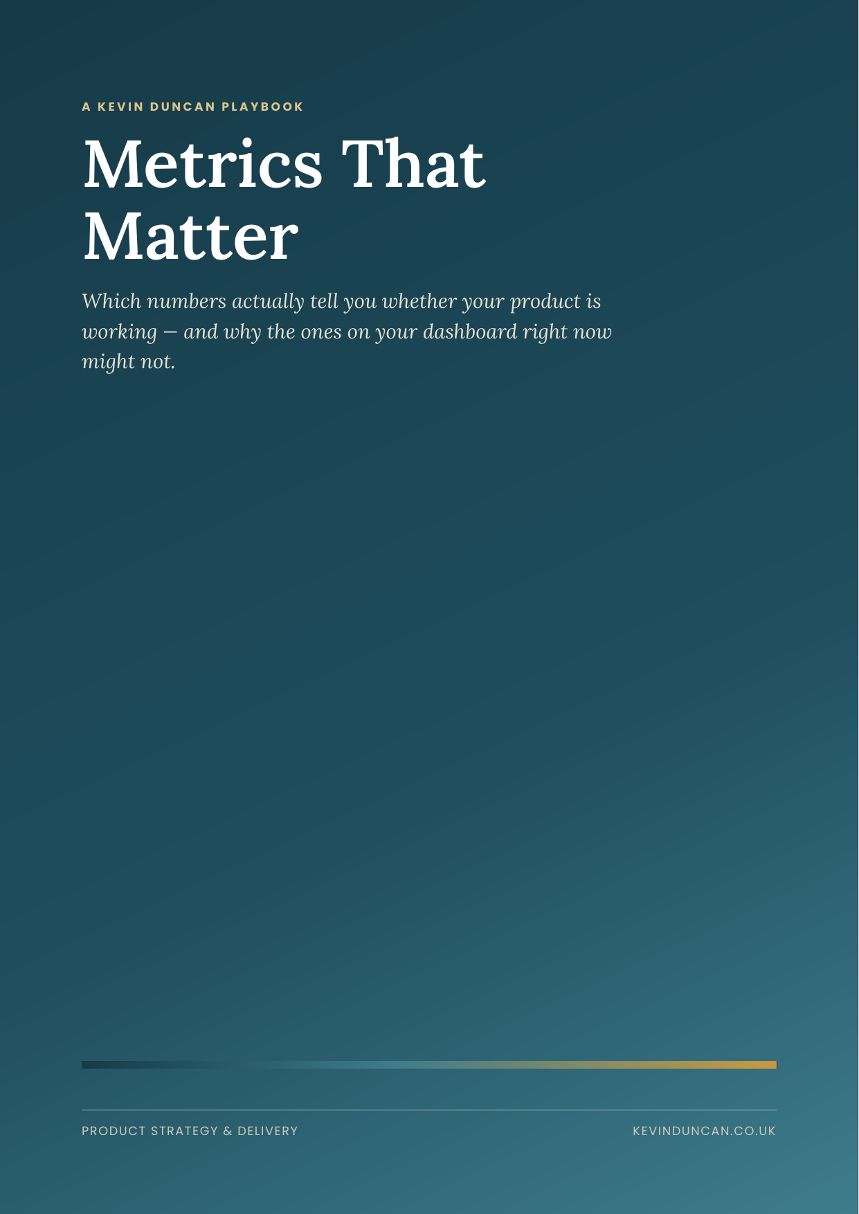Metrics That Matter playbook cover